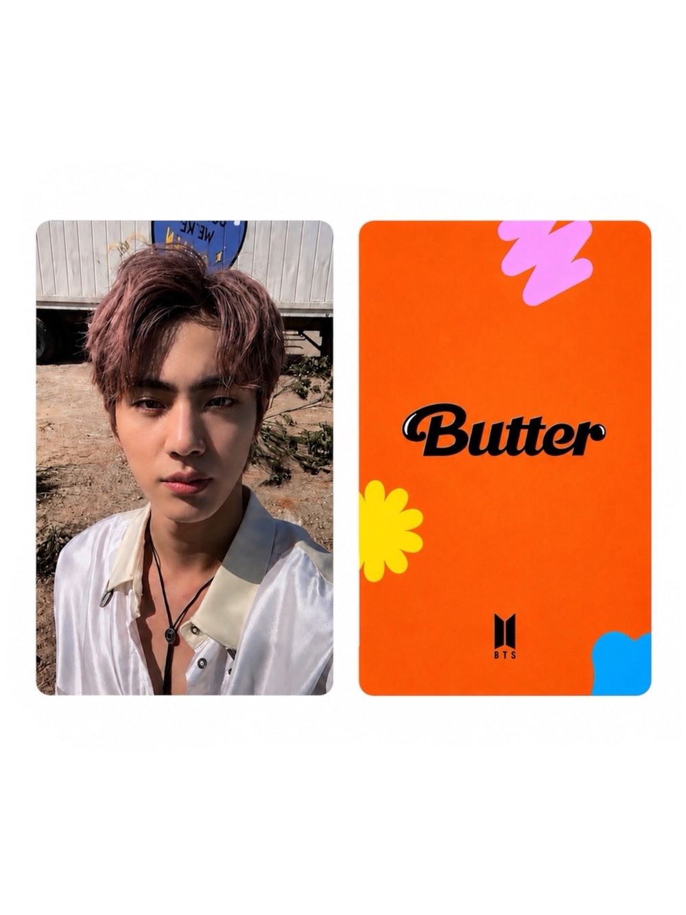 OFFICIAL BTS BUTTER M2U RECORDS LUCKY DRAW JIN PHOTOCARD - BRAND NEW